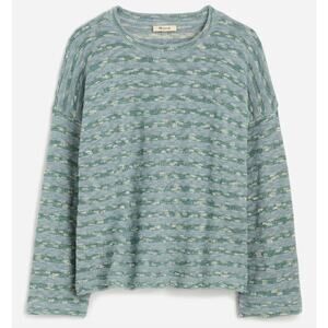Madewell | NWT Crewneck Long Sleeve Knit Tee Blue Horizon Stripe | Sz XS